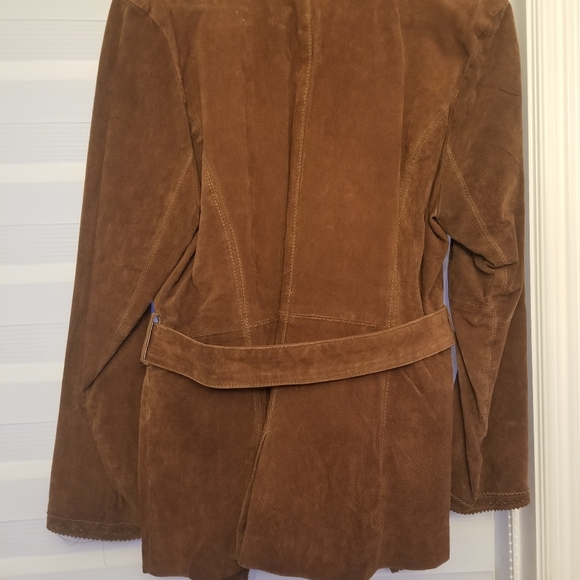 Chocolate Brown 90s Leather jacket - Picture 2 of 2